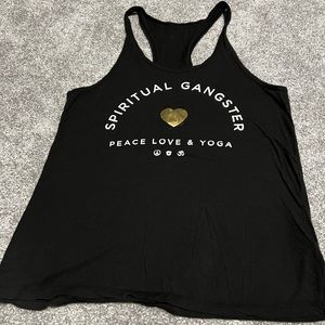 Lightweight tank for yoga lovers. Peace love and yoga!